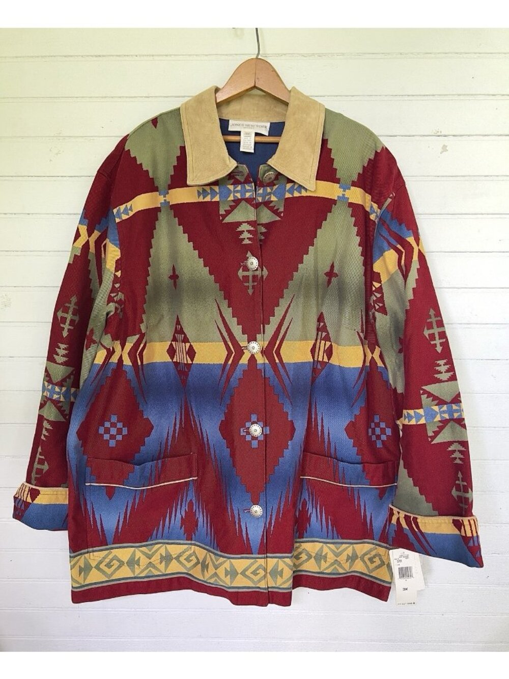 NWT VTG Jones New York Sport Rio Grande Aztec Southwestern Jacket 3X